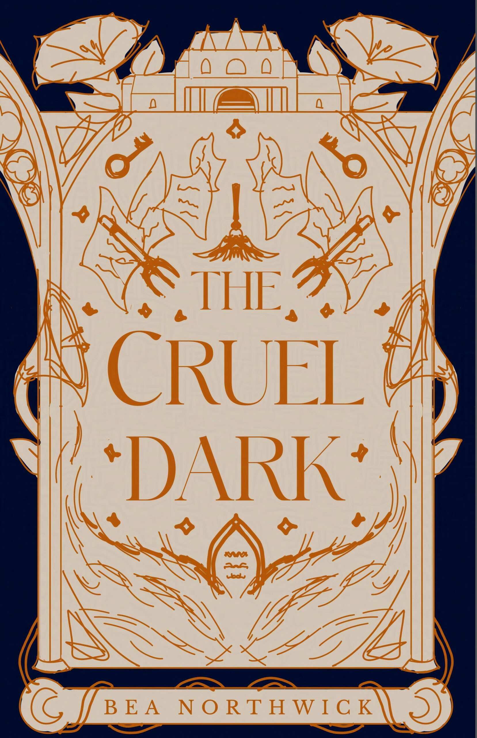 G Gothic Dark Fantasy Romantasy Book Cover Design Sketch