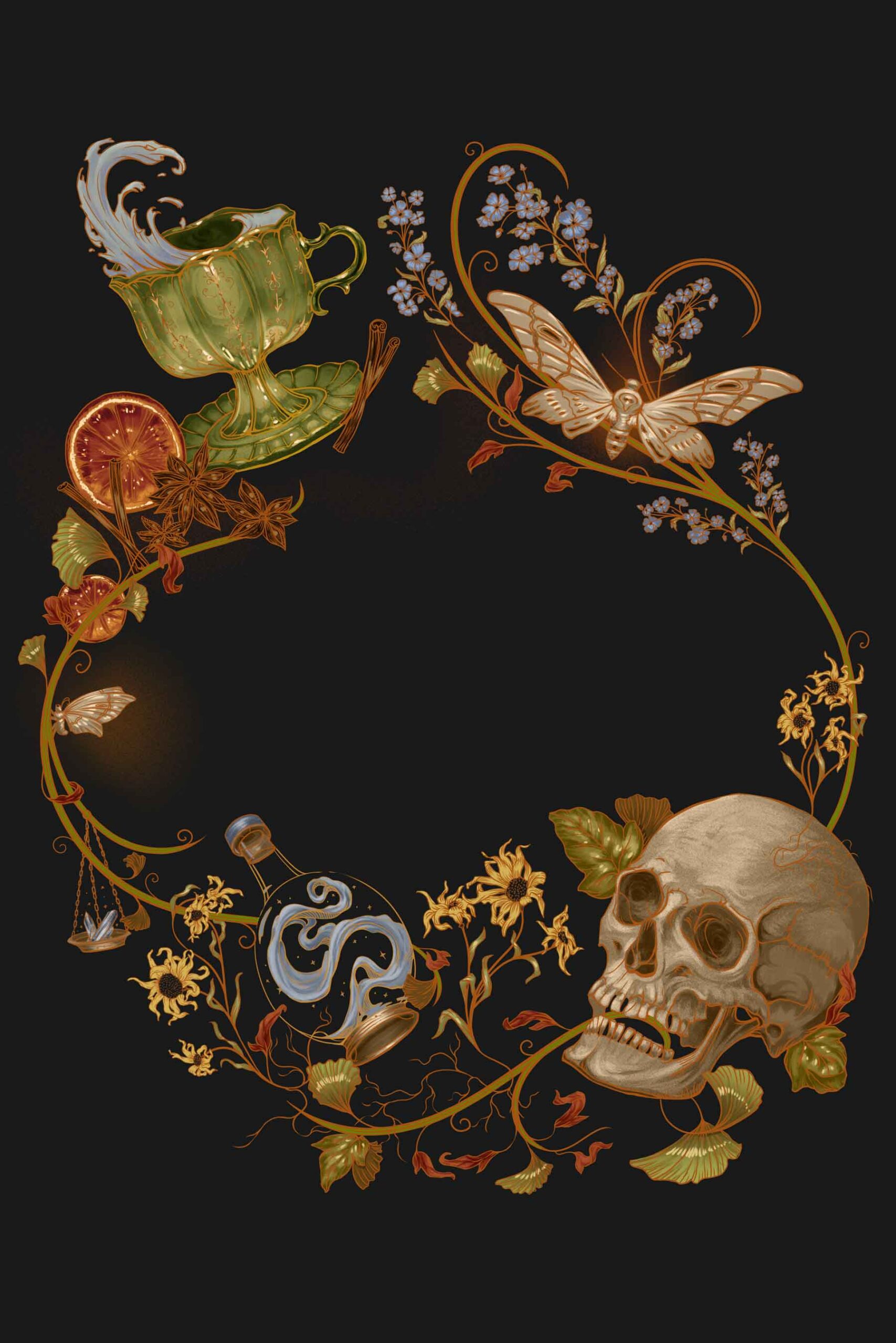 Tea and Alchemy | Book Cover Illustration